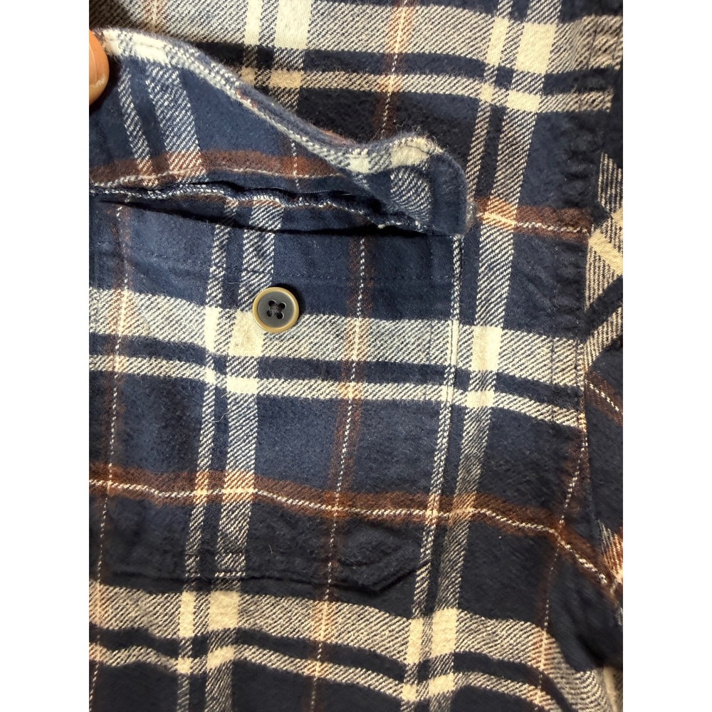 Jachs NY Mens Navy Blue White Plaid Flannel Button Down Shirt Medium 974954 - Picture 9 of 16
